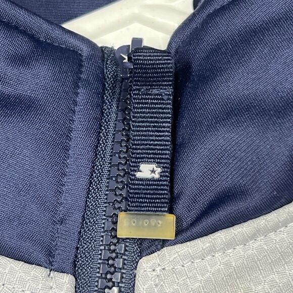 VTG Starter Jacket Athletic Track Mens XL(46/48) Navy Blue White Polyester Retro - Picture 13 of 13